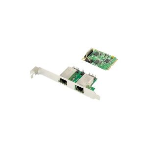 DIGITUS DN-10134 - Netværksadapter - PCIe Mini Card lavprofil - Gigabit Ethernet x 2