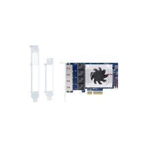 Qnap Systems QNAP QXG-5G4T-111C - Netværksadapter - PCIe 3.0 x4 lavprofil - 5GBase-T x 5 - for QNAP TDS-16489U R2, TS-EC1080, EC880, TVS-2472, 471, 671, 682, 871, 872, 882, EC880