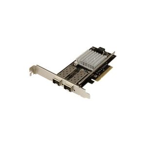 StarTech.com 10G Network Card - 2x 10G Open SFP+ Multimode LC Fiber Connector - Intel 82599 Chip - Gigabit Ethernet Card (PEX20000SFPI) - Netværksadapter - PCIe 2.0 x8 lavprofil - 10GbE - 10GBase-LR, 10GBase-SR, 10GBase-LRM - sort - for P/N: BNDTB10GI, BN