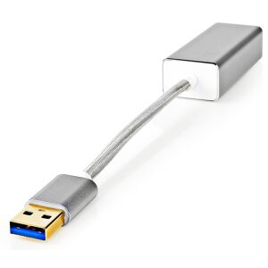 Nedis Usb 3.0 Til Rj45 Hun - Aluminium - Sølv