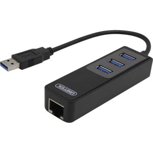 Usb 3.0 Netværkskort - 10/100/1000mbps - 1xrj45 + 3 X Hub