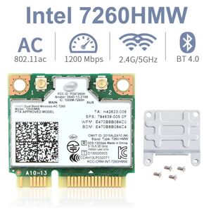 fenvi Carte réseau sans fil pour Intel 7260 7260HMW  bande de touristes Mini PCI-E 2.4G/5 mesurz Wlan Wifi