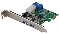 i-Tec PCIe Card 4x USB 3.0 - adaptateur USB - PCIe 2.0 - 4 ports