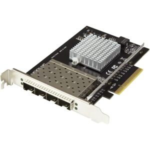 StarTech.com Scheda di Rete per Server SFP+ a Quattro Porte - PCI Express Chip Intel XL710 [PEX10GSFP4I]