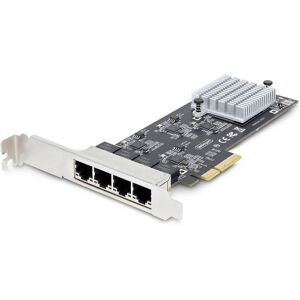 StarTech.com Scheda di rete 2.5 Gigabit a 4 porte - Ethernet PCIe da 2,5 Gbps NBASE-T, Intel I225-V, per PC, NIC Multi-Gigabit, LAN server PCI Express, Interfaccia [PR42GI-NETWORK-CARD]