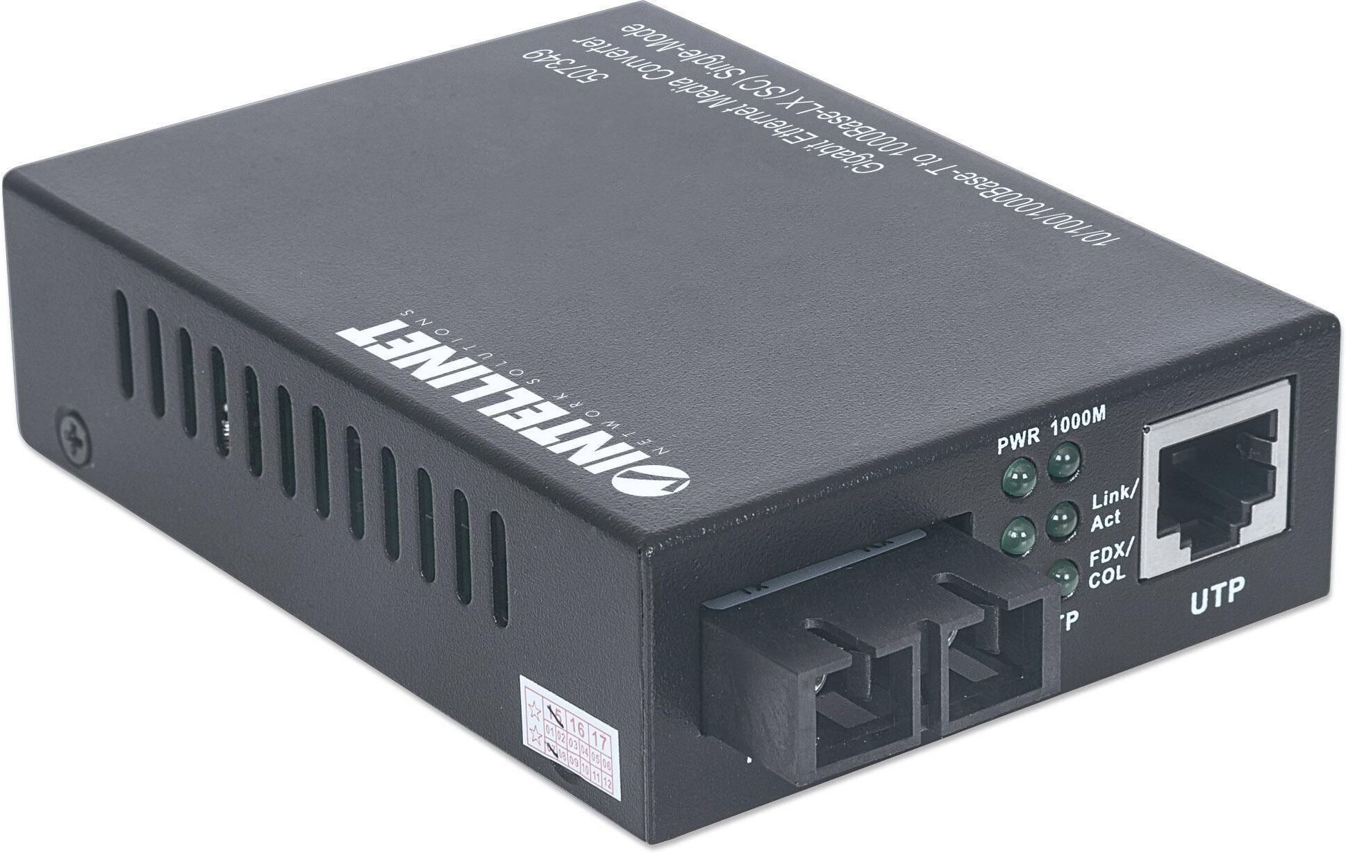 Intellinet Media Converter Gigabit Ethernet Monomodale