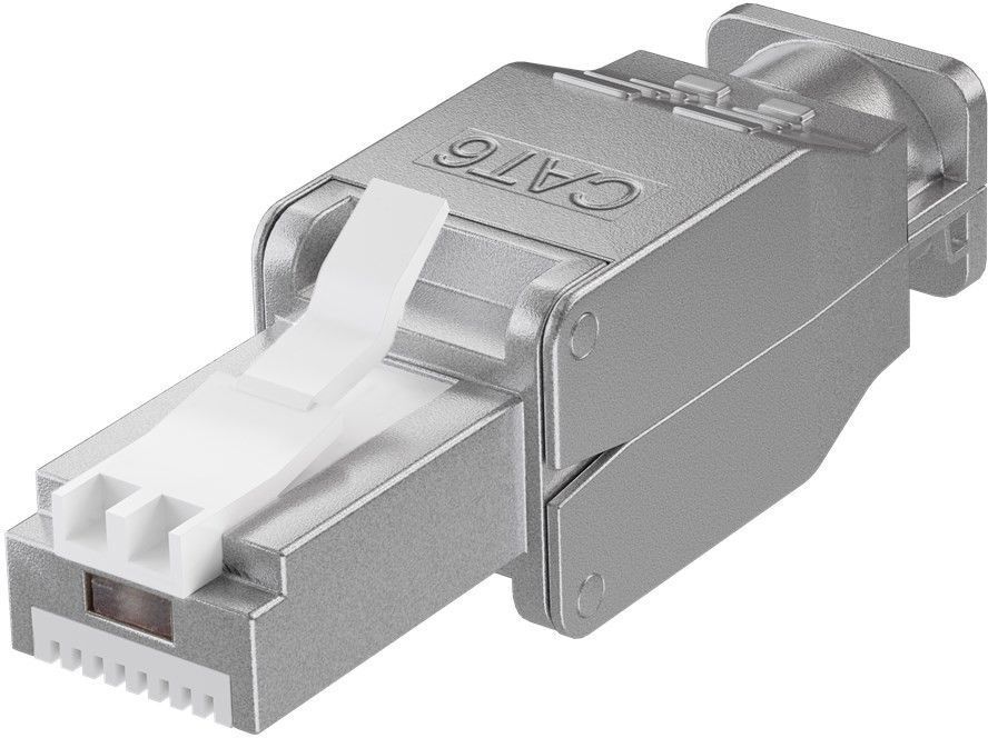 Techly Professional Plug RJ45 Cat.6 Schermato STP Tooless con fermacavo