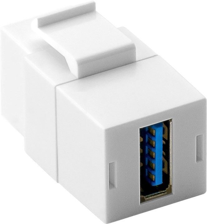 Goobay Adattatore Keystone 2x USB 3.0 A Femmina Bianco