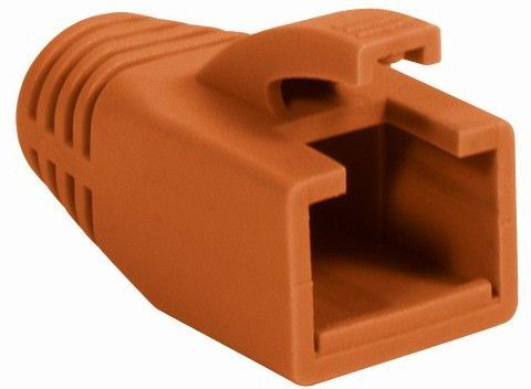 Intellinet Copriconnettore per Plug RJ45 Cat.6 8mm Arancione