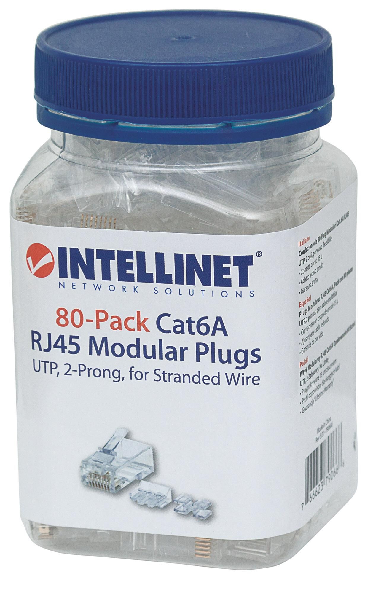 Intellinet Confezione da 80 Plug Modulari Cat.6A RJ45 UTP