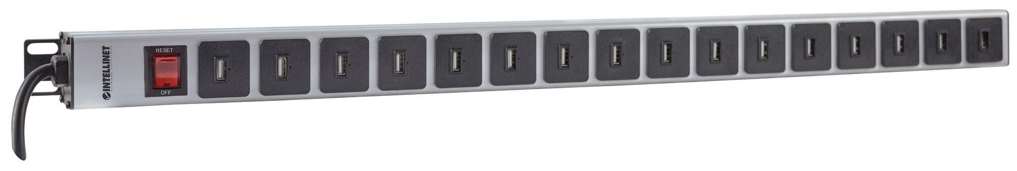 Intellinet Multipresa per Rack Montaggio Verticale 16 uscite USB tipo A