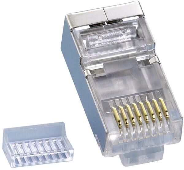 Intellinet Plug Modulari RJ45 Cat5E con Slitta per Cavo Flessibile STP