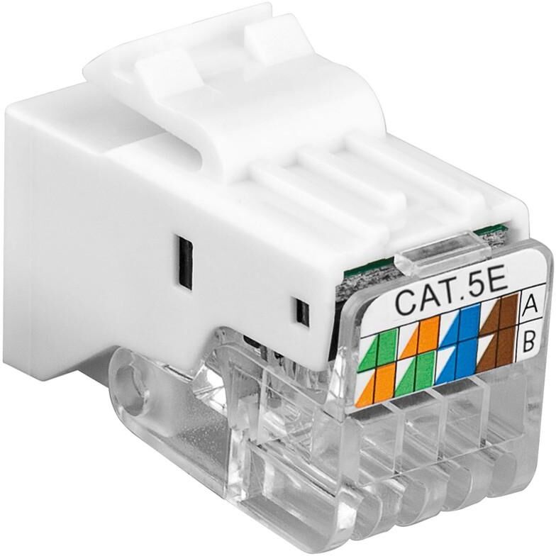 Intellinet Frutto Keystone Toolless RJ45 Cat5e UTP Snap-In Bianco