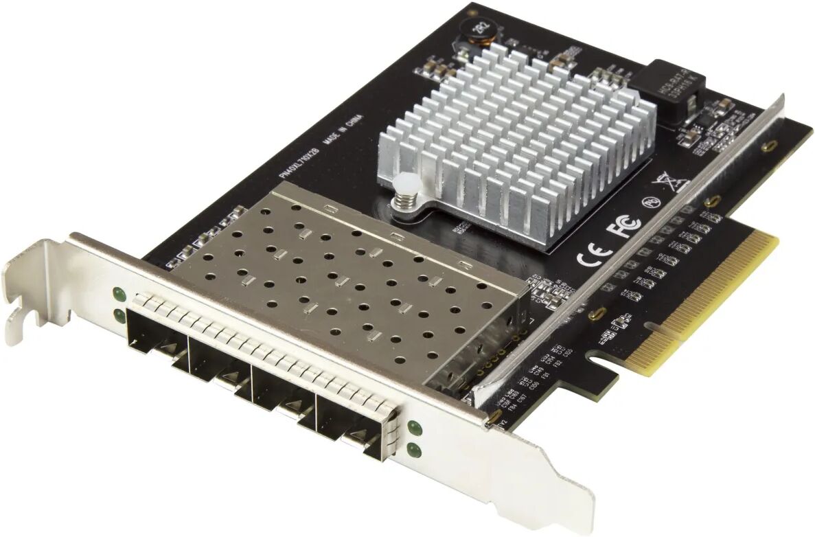 StarTech.com Scheda di Rete per Server SFP+ a Quattro Porte - PCI Express Chip Intel XL710 [PEX10GSFP4I]