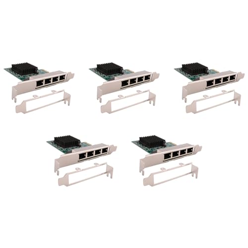 Vereen 5X Netwerkkaarten Netwerk-/Ethernet-/Lan-Adapter PCI-E-Netwerkkaart Realtek RJ45 Internet Ethernet Gigabit 4-Poorts Netwerkkaart