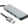 HOMSFOU Usb-hub Usb Naar Meerdere Usb Meerdere Usb-poorten Usb Poort Adapter Usb-uitbreiding Usb-poort Expander Usb Verlengkabel Meerdere Poorten Laptop Aluminium Profiel Usb-connector