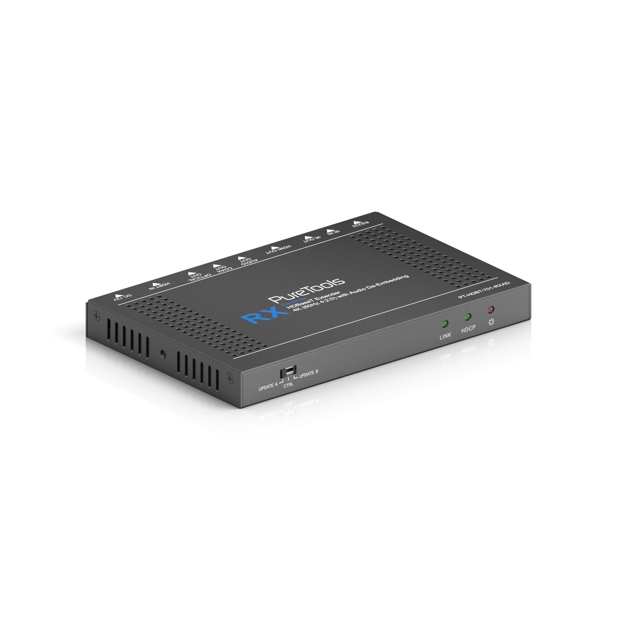 Purelink OneAV PureTools - HDBaseT receiver met audio de-embedding, 4K, 40m 4K / 70m 1080p