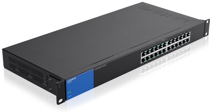 Linksys LGS124P Unmanaged Gigabit Switch PoE+ 24-port (120W)