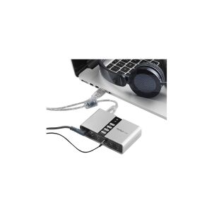 StarTech.com 7.1 USB Sound Card - External Sound Card for Laptop with SPDIF Digital Audio - Sound Card for PC - Silver (ICUSBAUDIO7D) - Lydkort - 48 kHz - 7.1 - USB 2.0 - for P/N: MU15MMS, MU6MMS