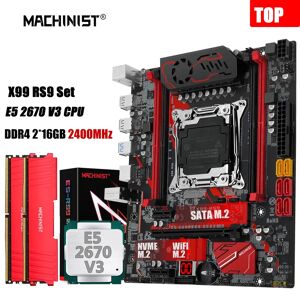 Machiniste-Carte mere RS9 X99  ChlorLGA 2011  kit Xeon E5 2670 V3  processeur CPU  DDR4  memoire RAM