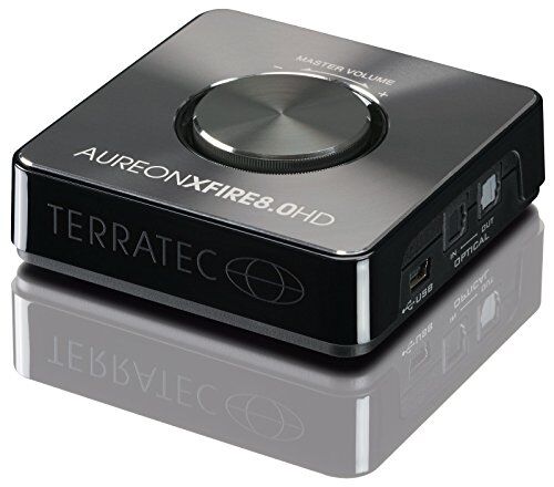 4017273120027 TERRATEC AUREON XFIRE 8.0 HD PC ljudkort extern 8-kanals USB soundbox – optisk Tos-Link på/av-utgång – för upp till 8 högtalare – analoga och digitala ljudenheter — Windows och Mac