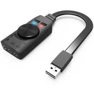 TOMTOP JMS GS3 USB 2.0 External Sound Card Virtual 7.1 Channel Sound Card Adapter Plug and Play with Headphone