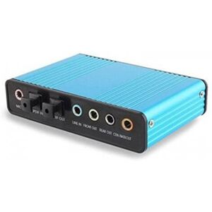 HOD Health&Home Usb 6 Channel 5.1 External Optical Audio Sound Card Butterfly Blue