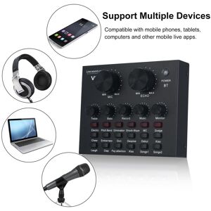 TOMTOP JMS V8 External Sound Card USB Mobile Phone Microphone Live for Mobile Computer Audio Interface with BT