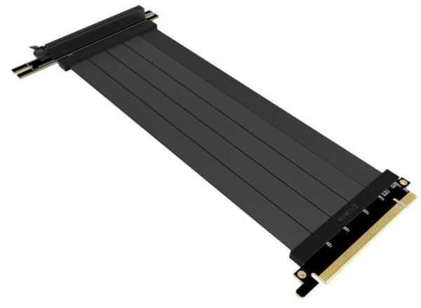 Zalman Riser Flachband-Kabel - PCI-E 4.0 x16, 90 Grad, 22cm - schwarz