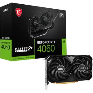 MSI - GeForce rtx 4060 Ventus 2X Black oc 8GB GDDR6 Gaming Grafikkarte 3xDP/HDMI (rtx 4060 ventus 2X blac)