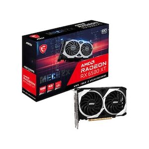 MSI AMD Radeon RX 6500 XT Mech 2X 4G OC 4GB GDDR6 Gaming Grafikkarte DP/HDMI