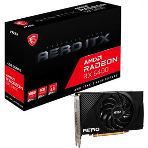 MSI AMD Radeon RX 6400 AERO ITX 4GB GDDR6 Grafikkarte DP/HDMI