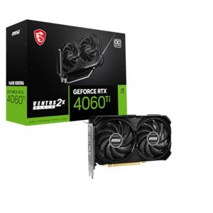 MSI GeForce RTX 4060Ti Ventus 2X Black OC 16GB GDDR6 Gaming Grafikkarte DP/HDMI