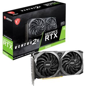 MSI GeForce RTX 3060 VENTUS 2X OC 8GB Gaming Grafikkarte  HDMI, 3x DP