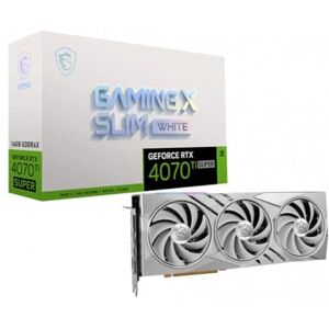 MSI GeForce RTX 4070 Ti SUPER 16G GAMING X SLIM WHITE Grafikkarte RTX 4070 Ti GPU, 16GB GDDR6X (21Gbps/256-bit), PCIe 4.0, TRI FROZR 3, HDMI 2.1, DisplayPort 1.4a