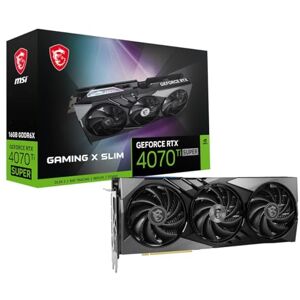 MSI GeForce RTX 4070 Ti SUPER 16G GAMING X SLIM Grafikkarte RTX 4070 Ti GPU, 16GB GDDR6X (21Gbps/256-bit), PCIe 4.0, TRI FROZR 3, HDMI 2.1, DisplayPort 1.4a