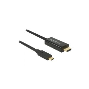 Delock - Ekstern videoadapter - Parade PS176 - USB-C - HDMI - sort