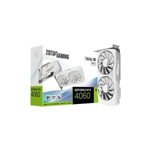 ZOTAC GAMING GeForce RTX 4060 8GB Twin Edge OC - White Edition - grafikkort - GeForce RTX 4060 - 8 GB GDDR6 - PCIe 4.0 x8 - HDMI, 3 x DisplayPort - hvid - boks