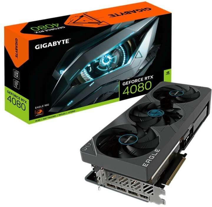 Tarjeta Gráfica Gigabyte GV-N4080EAGLE-16GD NVIDIA GeForce RTX 4080 GDDR6X 16 GB