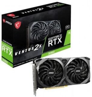 Tarjeta Grafica MSI NVIDIA RTX 3060 Ventus 2X 12GB GDDR6