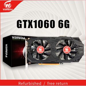 VEINEDA-Carte vidéo GTX 1060 reconditionnée  6 Go  192 bits  GDDR5  GPU  pour jeux nVIDIA GeForce