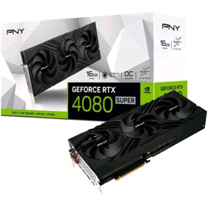 PNY GEFORCE RTX 4080 SUPER 16GB OC LED TF NVIDIA GEFORCE RTX 4080 SUPER GDDR6X TRIPLE FAN PCI Express x16 4.0 1 x HDMI 3 x ...