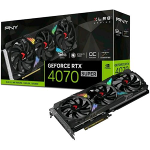 PNY GEFORCE RTX 4070 SUPER 12GB OC XLR8 ARGB TF NVIDIA GEFORCE RTX 4070 SUPER GDDR6X DLSS 3 TRIPLE FAN PCI Express x16 4.0 ...