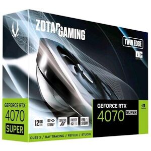 ZOTAC NVIDIA GEFORCE RTX 4070 SUPER TWIN EDGE OC 12GB GDDR6X DLSS 3 DUAL FAN PCI Express x16 4.0 1 x HDMI 3 x DISPLAYPORT