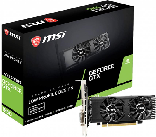 MSI GeForce GTX 1650 4GT LP OC NVIDIA 4 GB GDDR5