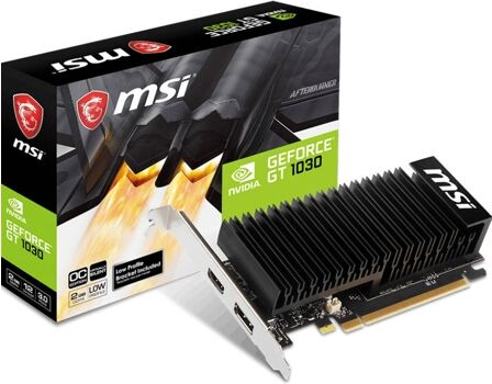 MSI Placa Gráfica GeForce GT 1030 OC Low Profile (NVIDIA - 2 GB DDR4)