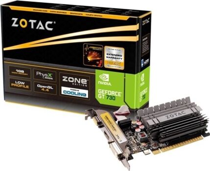 Zotac Placa Gráfica GeForce GT 730 Zone Edition (NVIDIA - 2 GB DDR3)