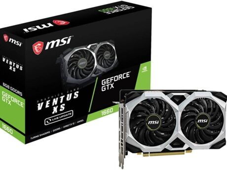 MSI Placa Gráfica GeForce GTX 1660 Ventus XS (NVIDIA - 6 GB DDR5)