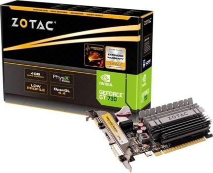 Zotac Placa Gráfica GeForce GT 730 Zone Edition (NVIDIA - 4 GB DDR3)