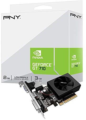 VCGGT7102XPB PNY  GeForce GT 710 2 GB GDDR3 grafikkort – grafikkort (GeForce GT 710, 2 GB, GDDR3, 64 bitar, 3840 x 2160 pixlar, PCI Express x8 2.0)